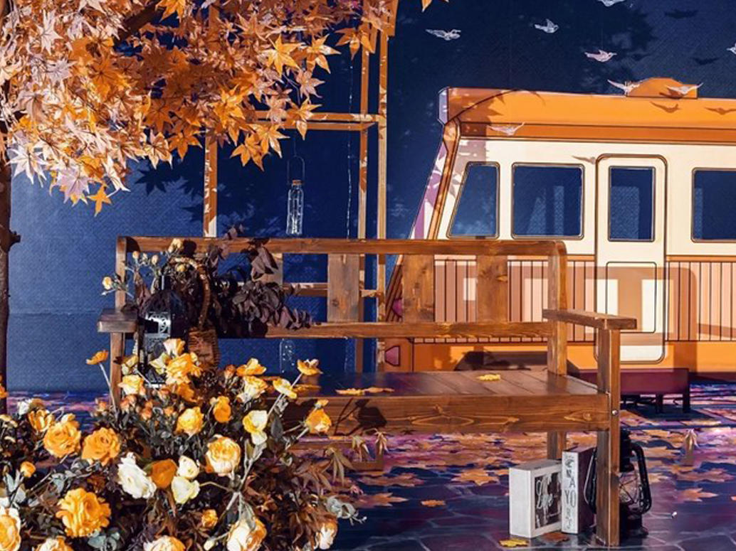 【薇雪婚礼】室内蓝橙色系千与千寻主题婚礼