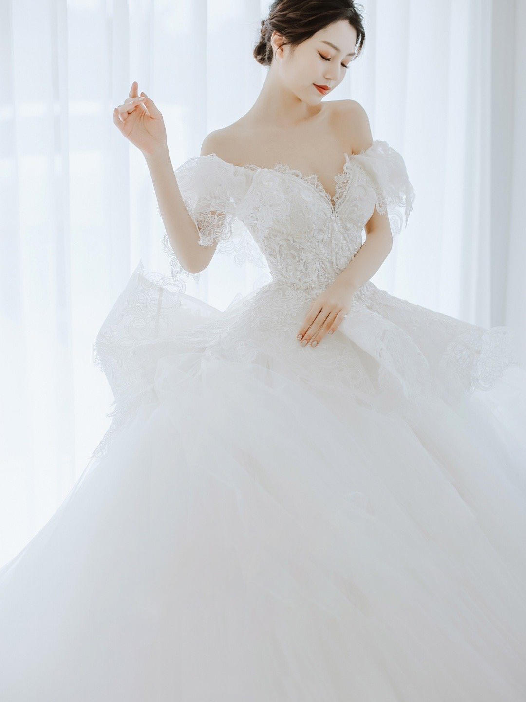 甜美梦幻 & 梦幻甜美的显瘦大拖尾