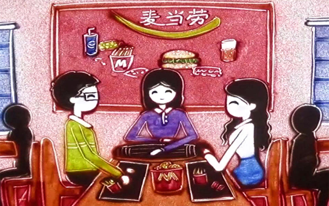 【彩色沙画】个性定制 创意总监Angela创作