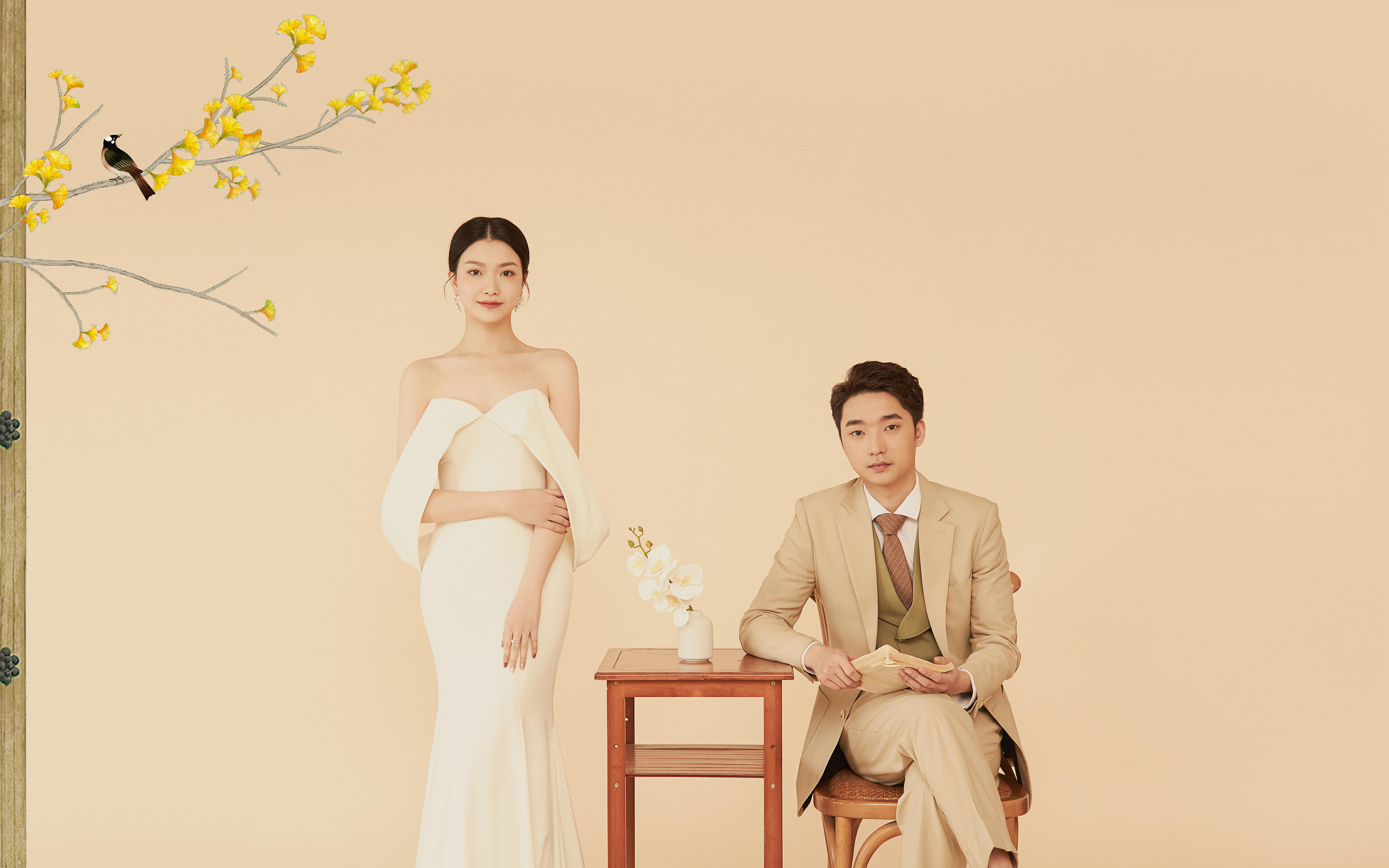 被父母夸赞的中式工笔画婚纱照|新人必拍