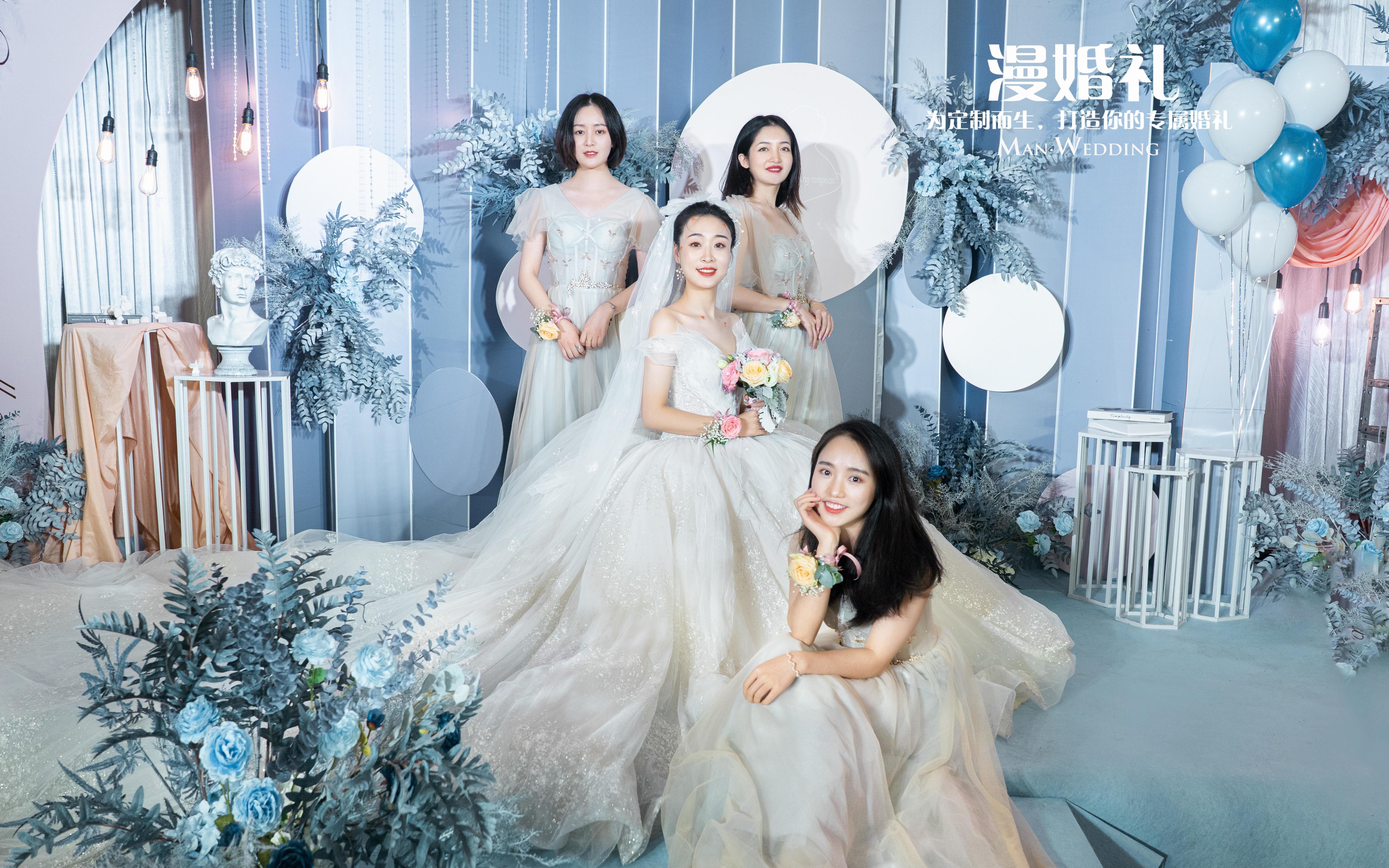 【漫婚礼】简约雾霾蓝流行色婚礼小预算高级感满满