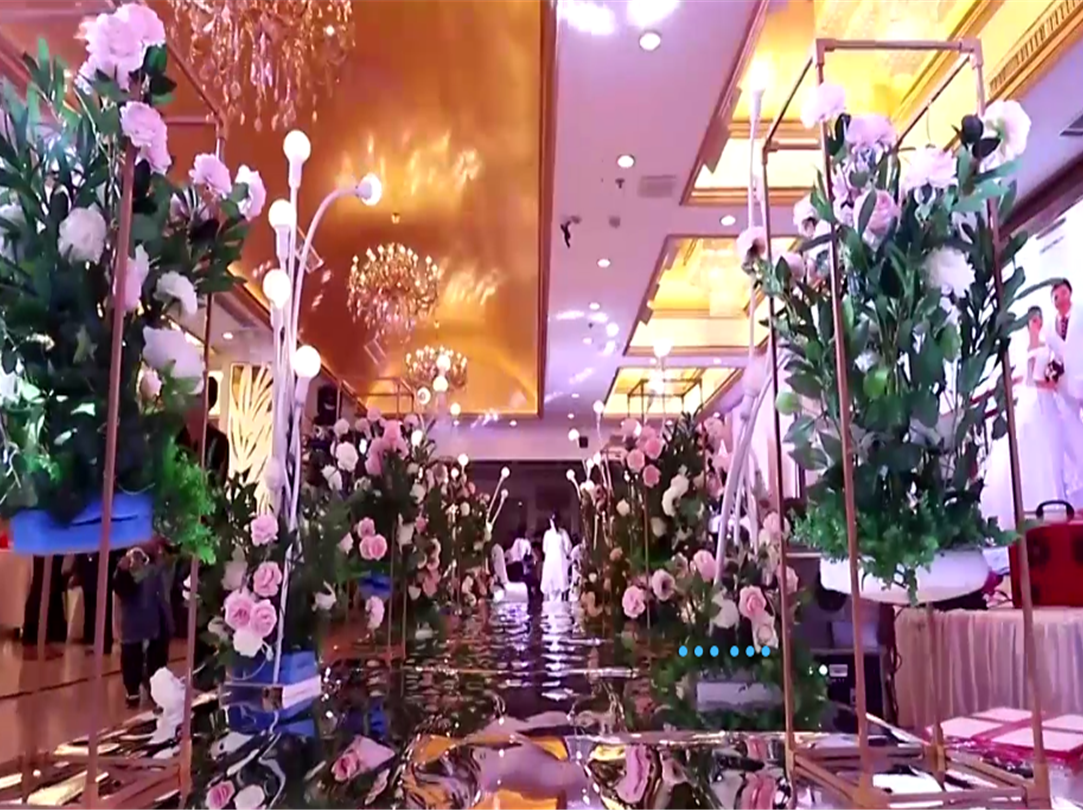 淮北曼哈顿酒店香槟色布置