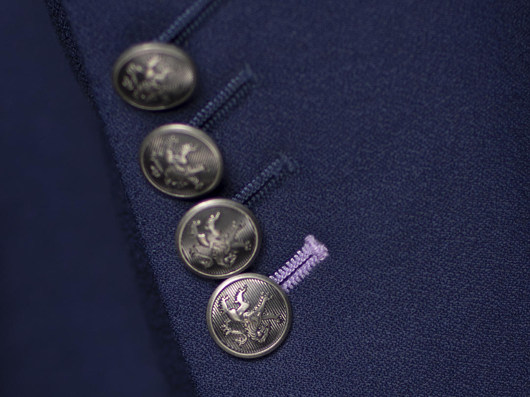 Filate 宝蓝色真丝垂感套西