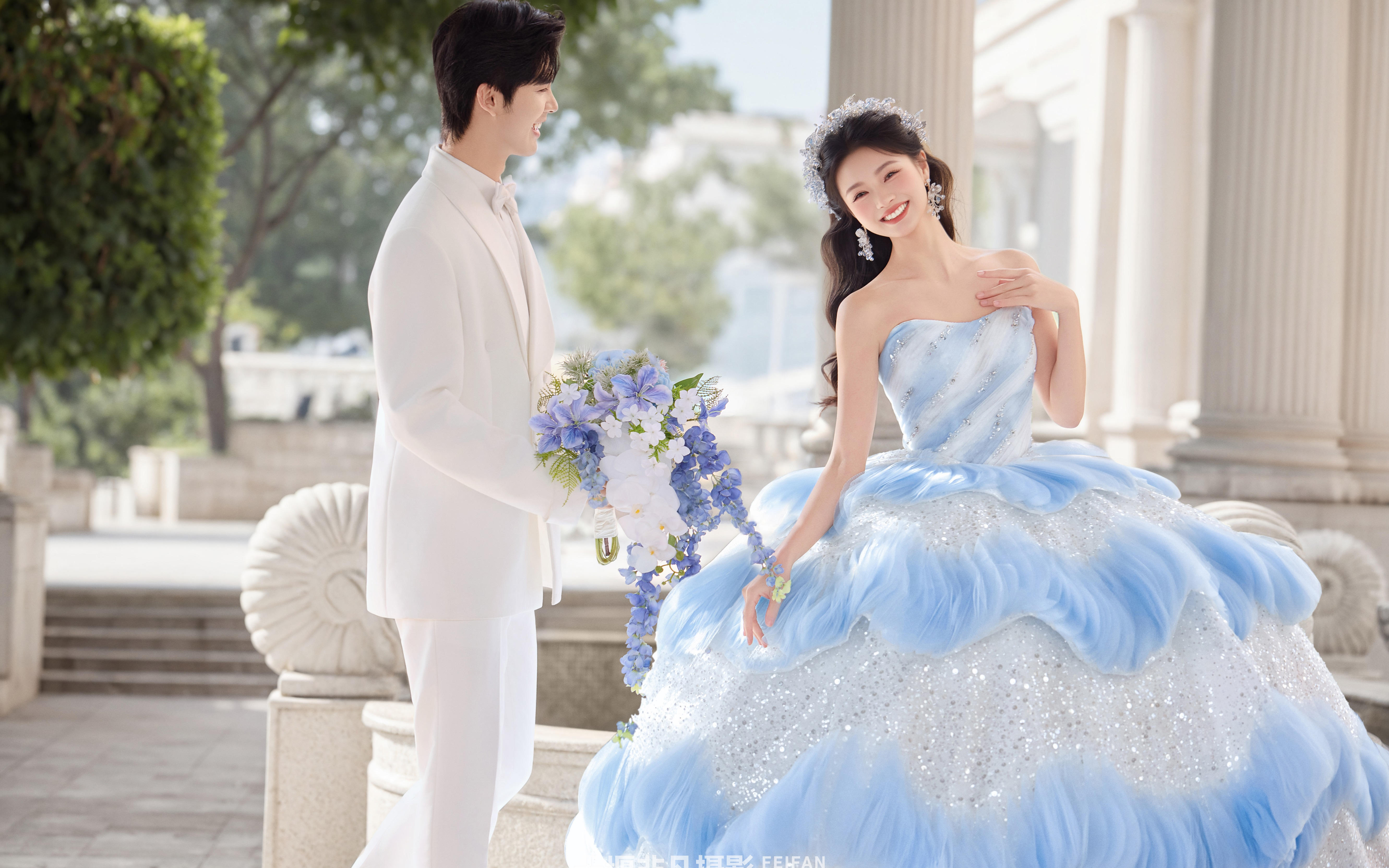 公主风外景婚纱照~