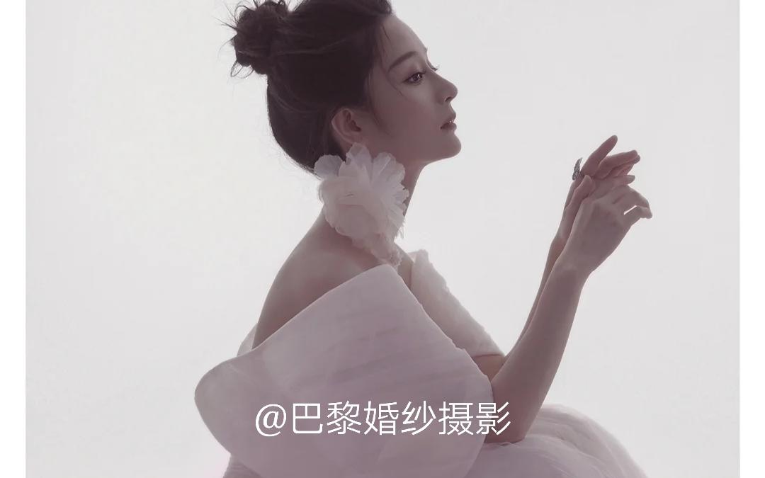 仙仙的粉色婚纱，既甜美又大牌