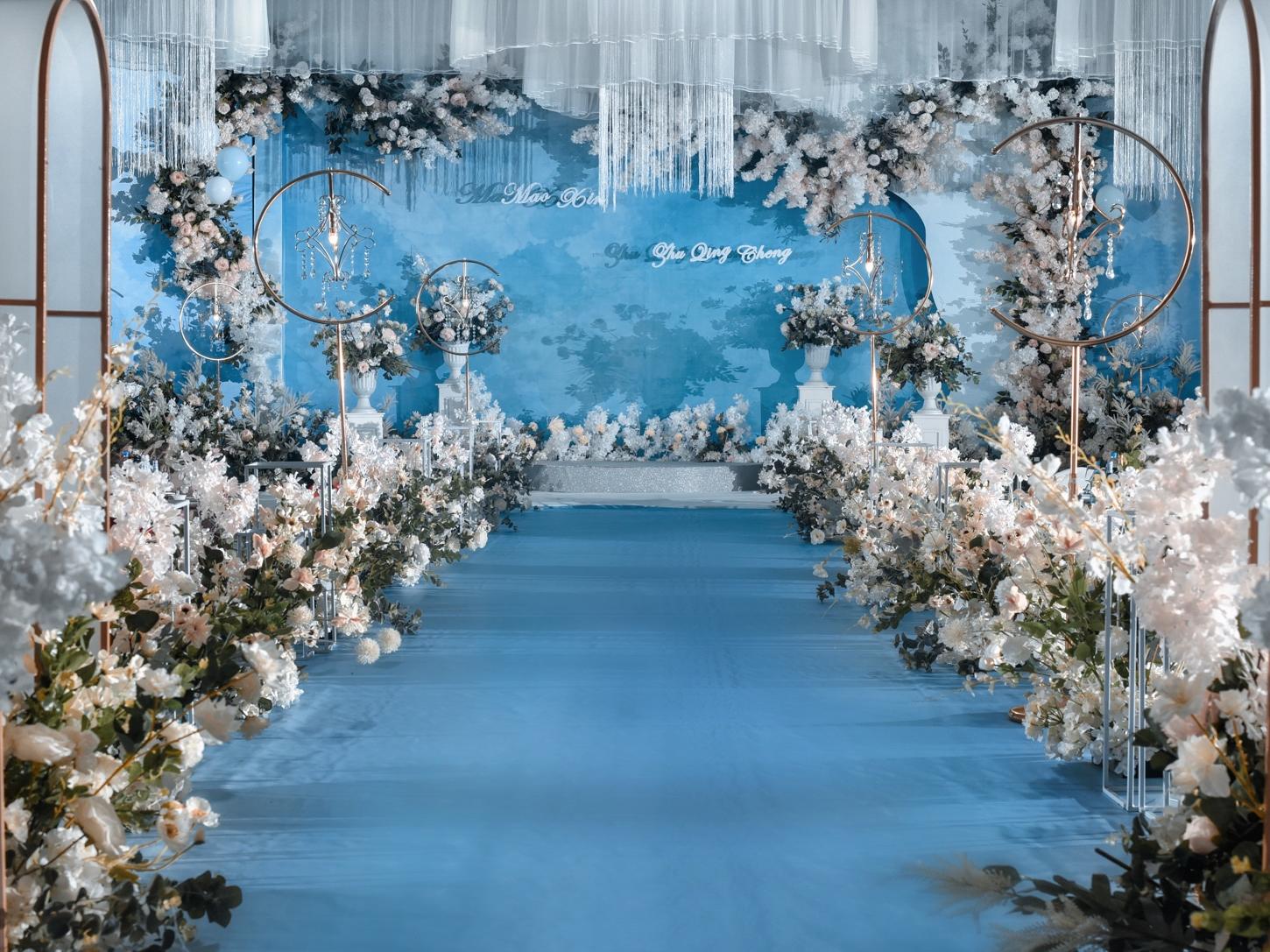 安徽宿州灵璧卢氏 婚礼蓝色系样品发布