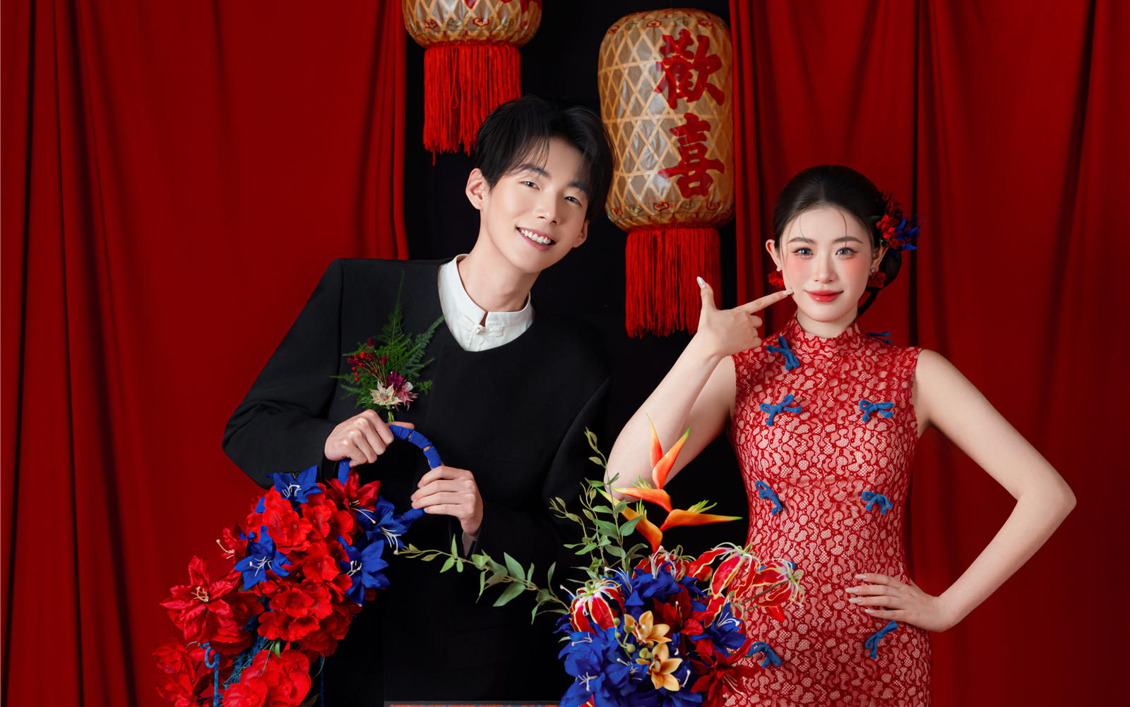 红妆旗袍婚纱照｜中式浪漫直接焊进婚纱照里💕