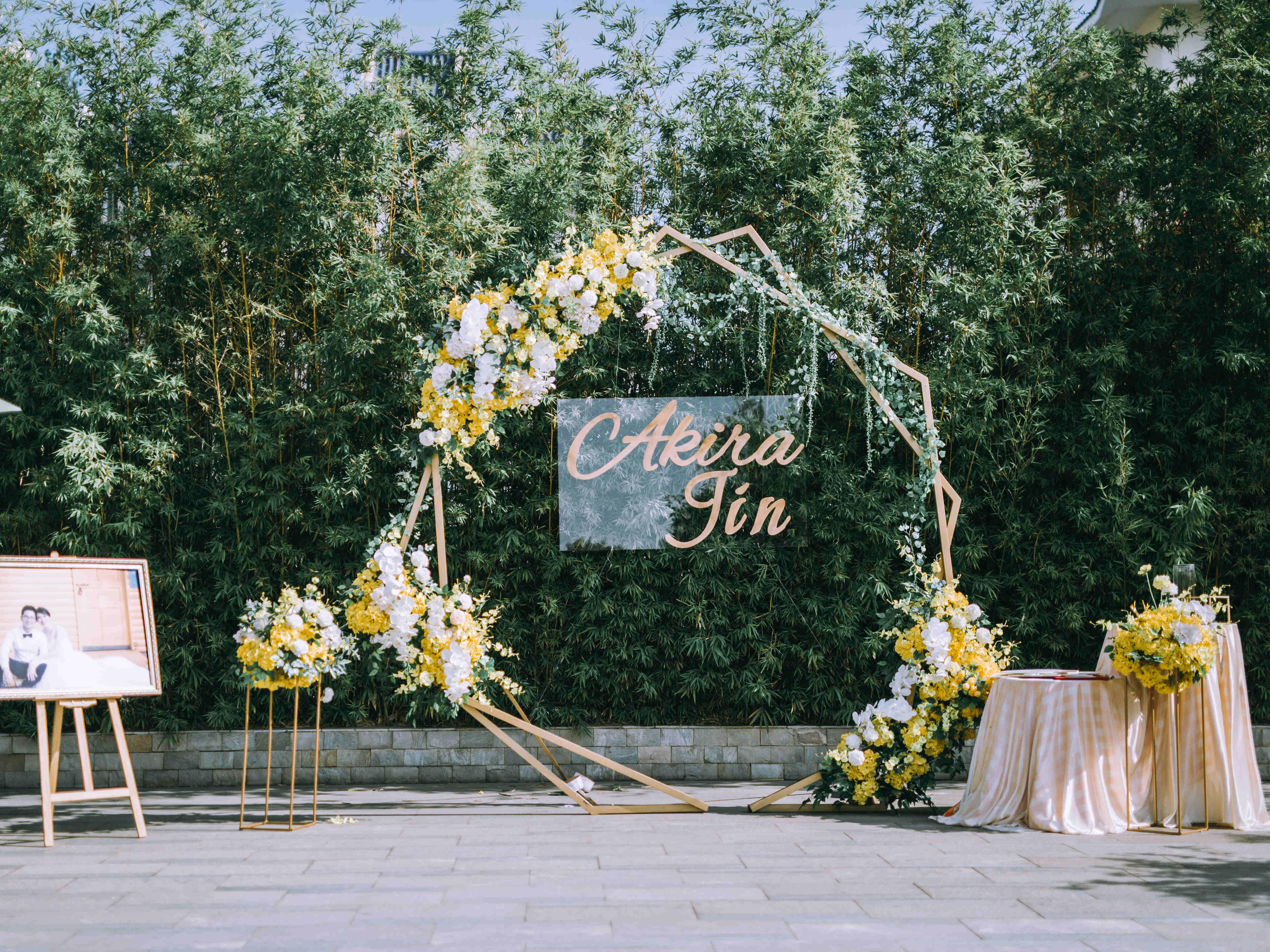 醒AWAKEN|黄白精致户外小婚礼