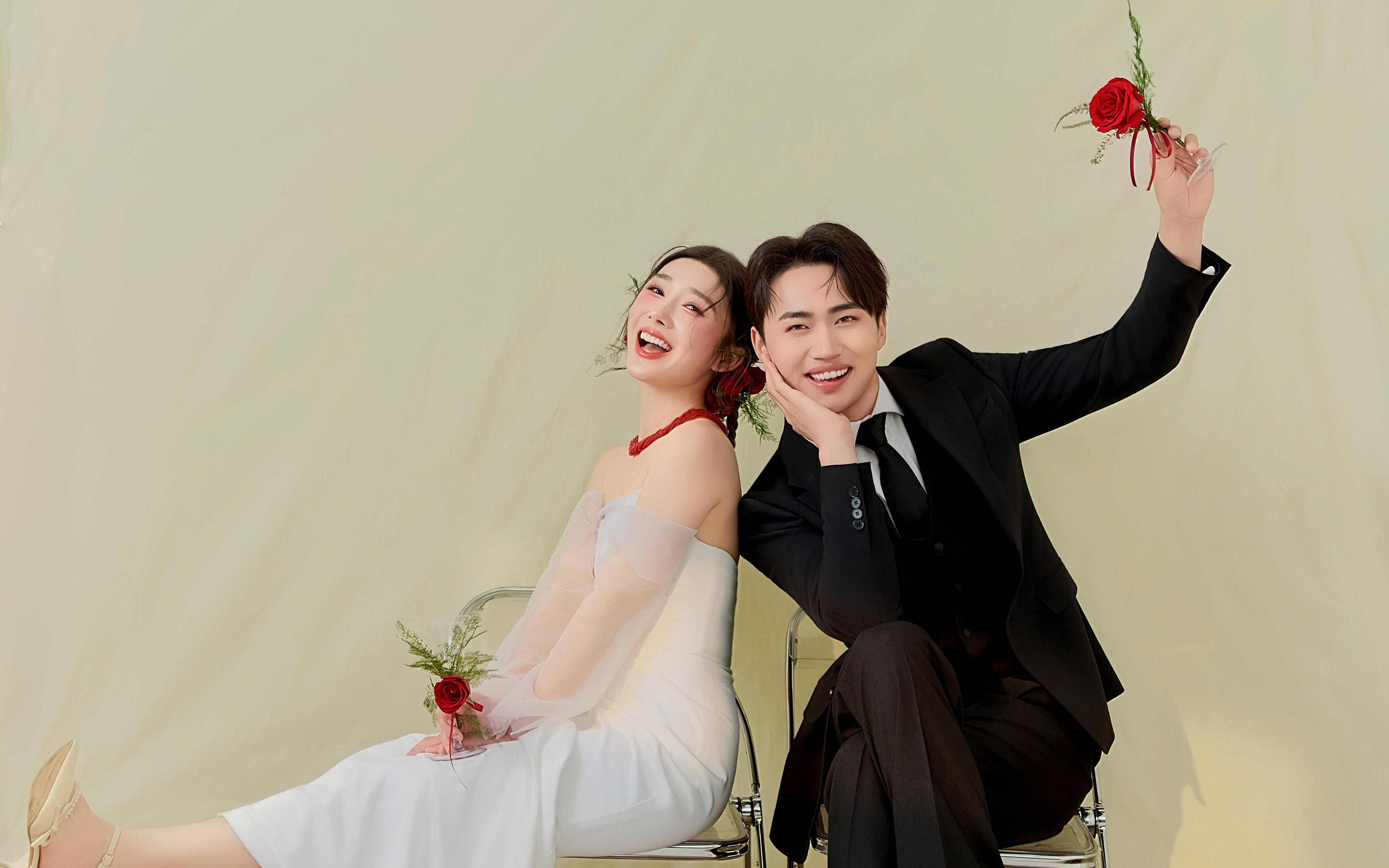 复古轻甜风室内婚纱照