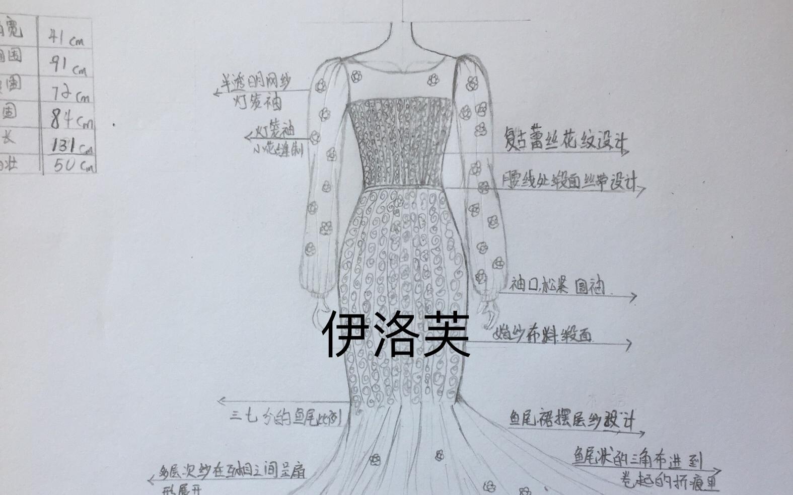 来图，~~订制轻工婚纱~~