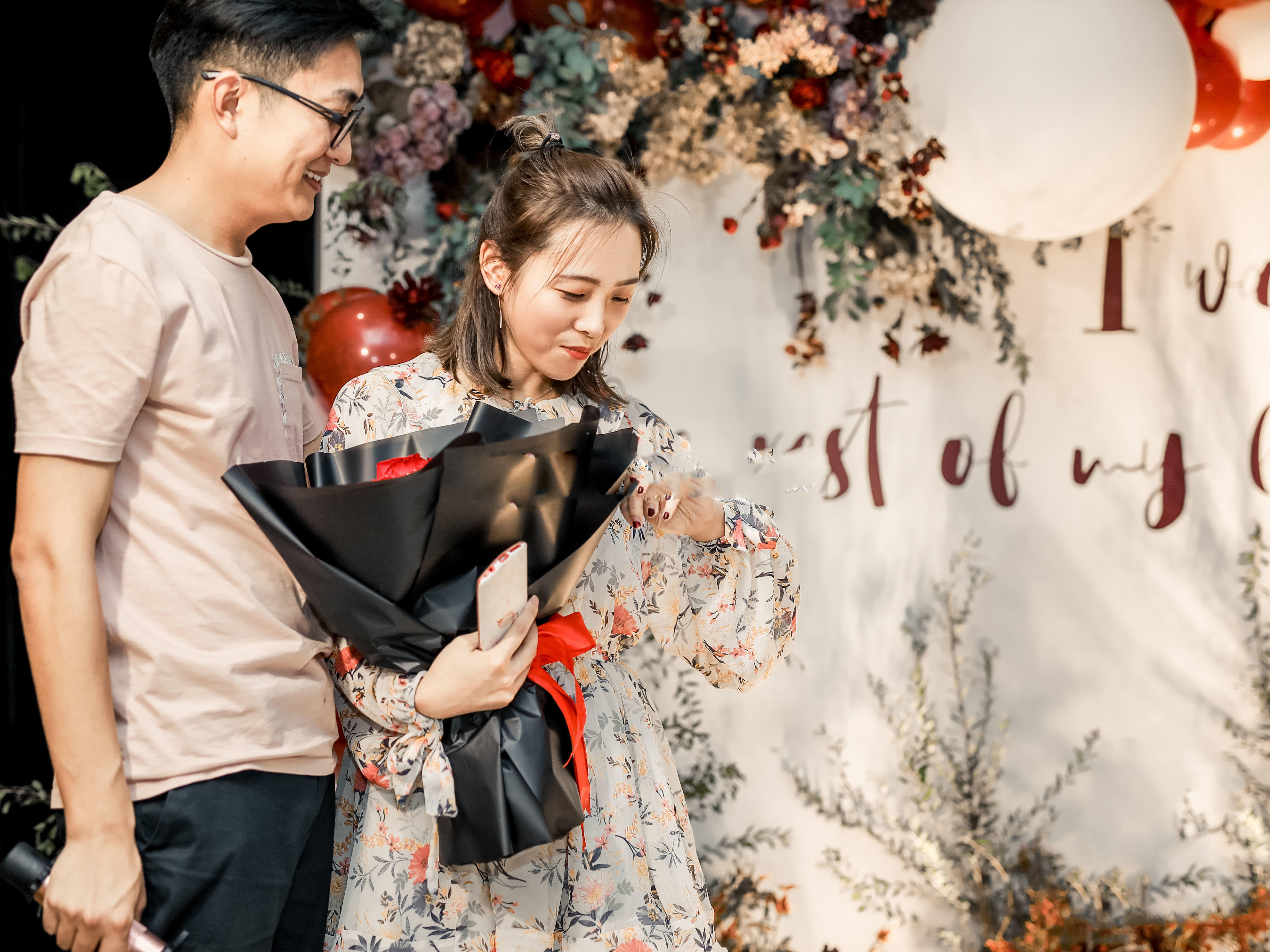 吉米爱私人订制创意求婚气球鲜花