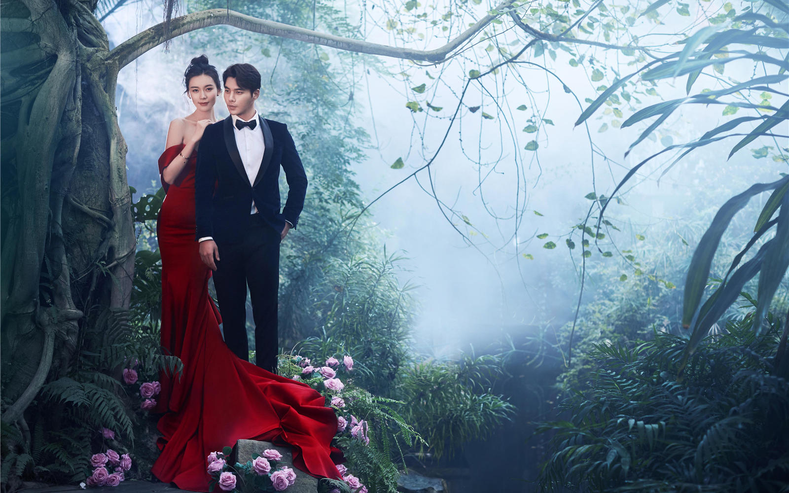 花禾时代C套餐全天自由跟拍 个性创意旅拍婚纱照