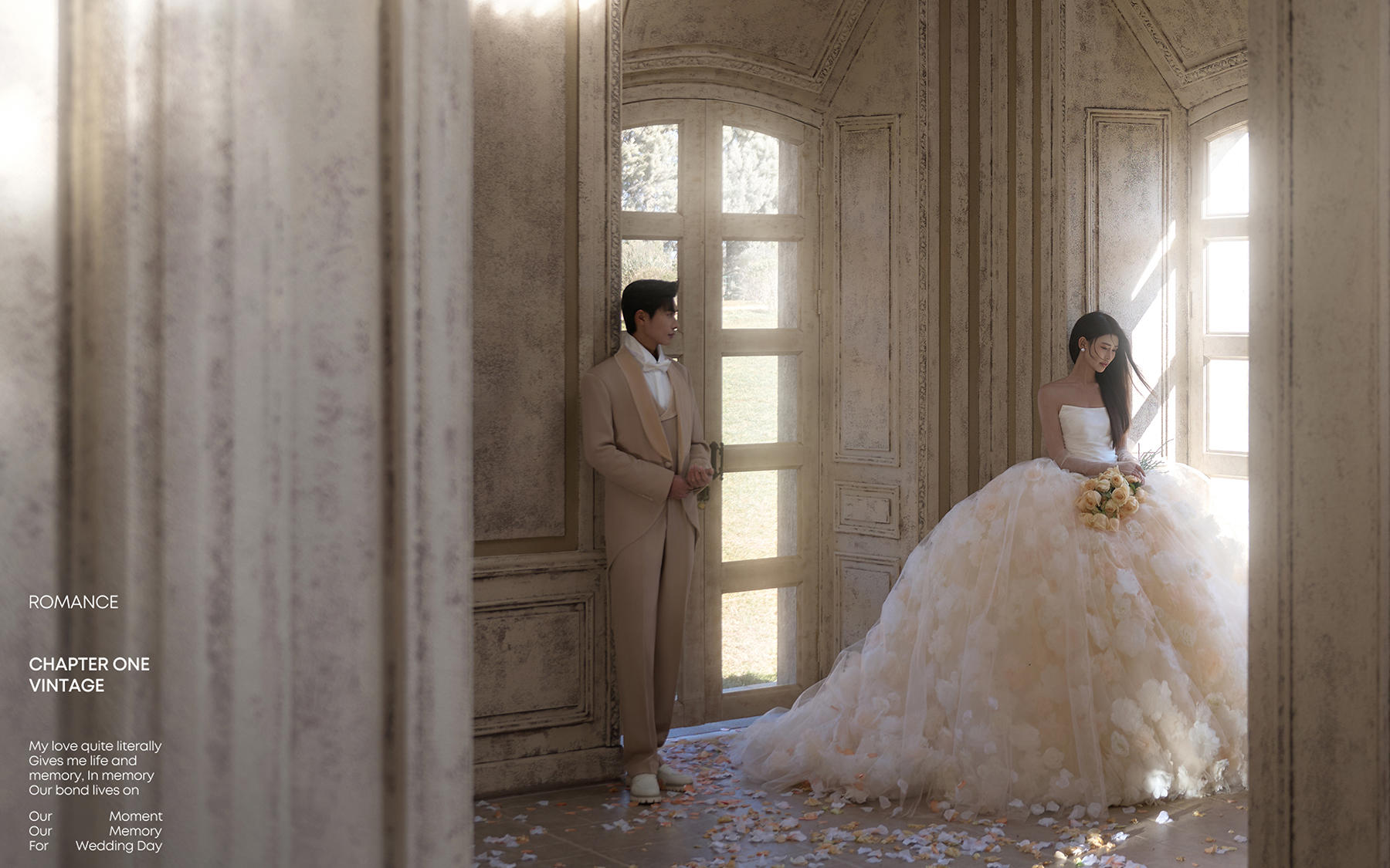 麗江樣片·法式光影婚紗照的宿命感太絕了