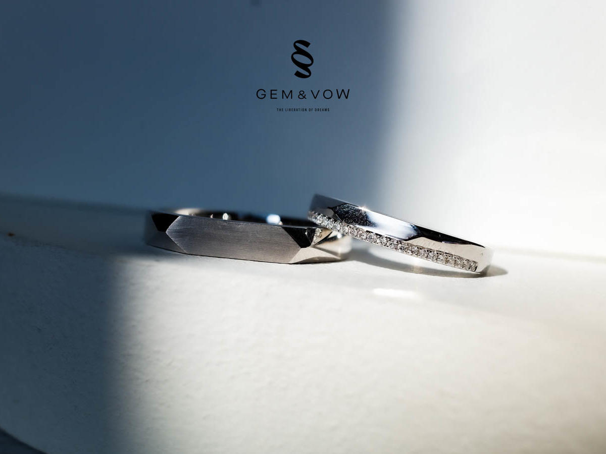 四季悦色设计师款对戒-白青