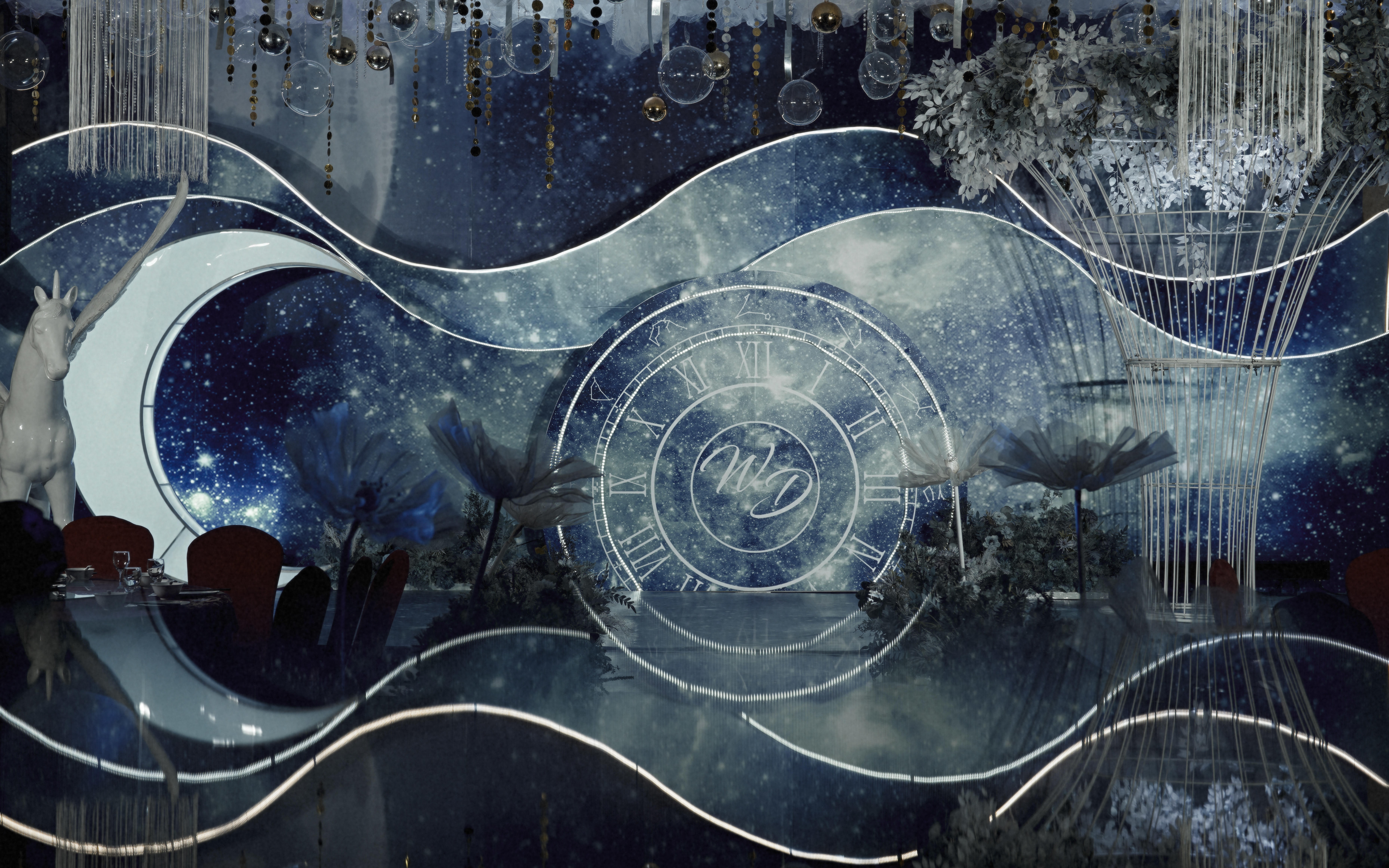 蓝色星空婚礼|超梦幻婚礼|小厅精致婚礼