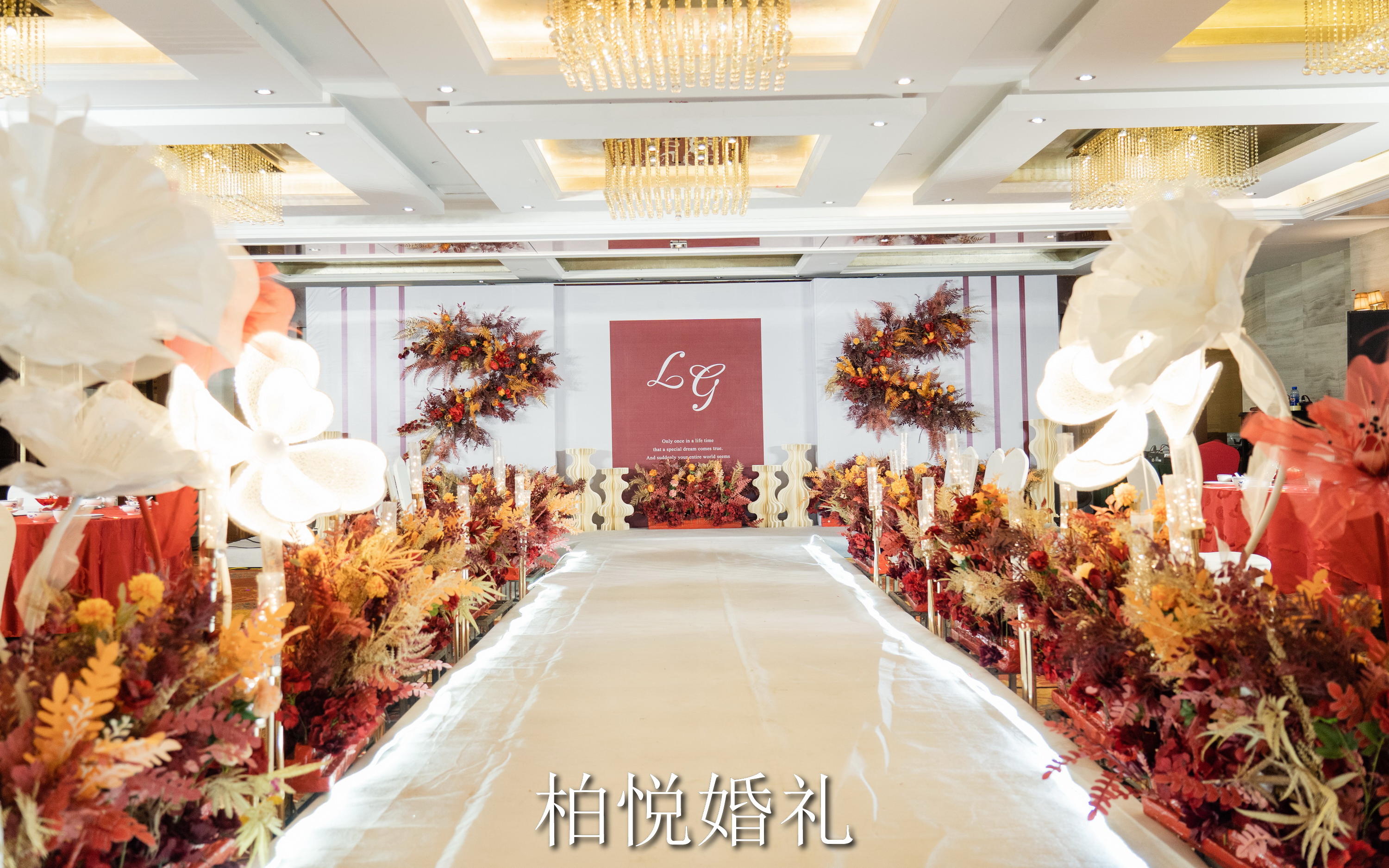 泰安柏悦婚礼2023年韩式白红色系婚礼 拒绝假图