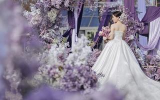 紫色户外小众婚礼