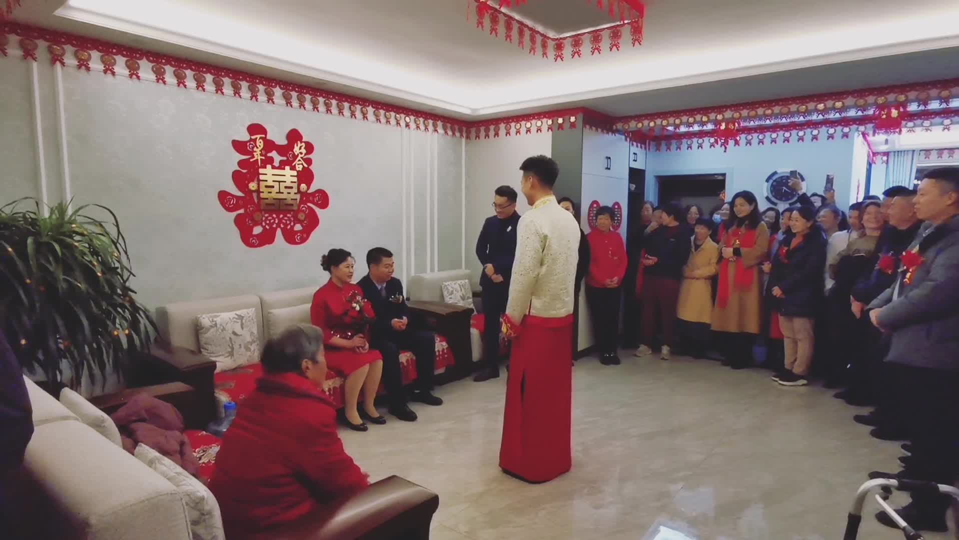 新郎出发前仪式