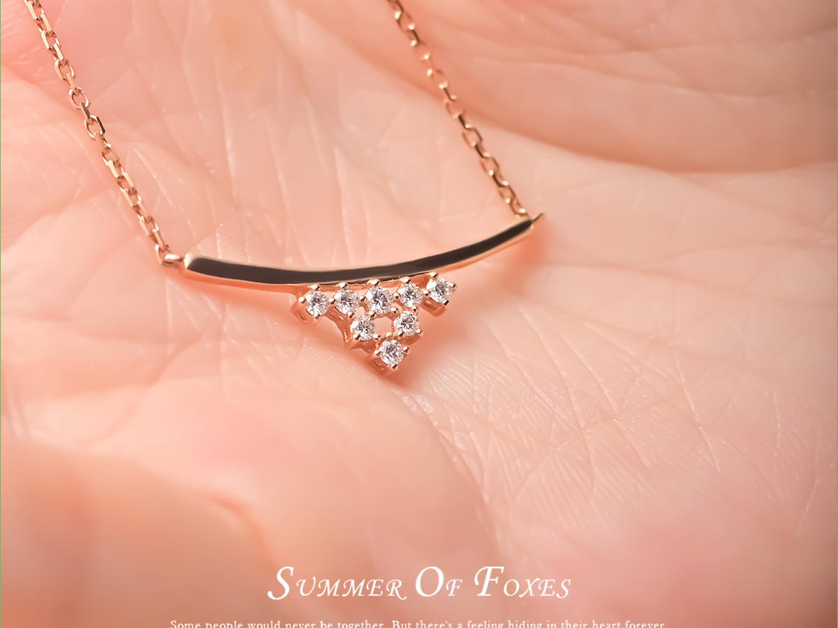 狐狸的夏天「金字塔」18K金锁骨链|生日礼物