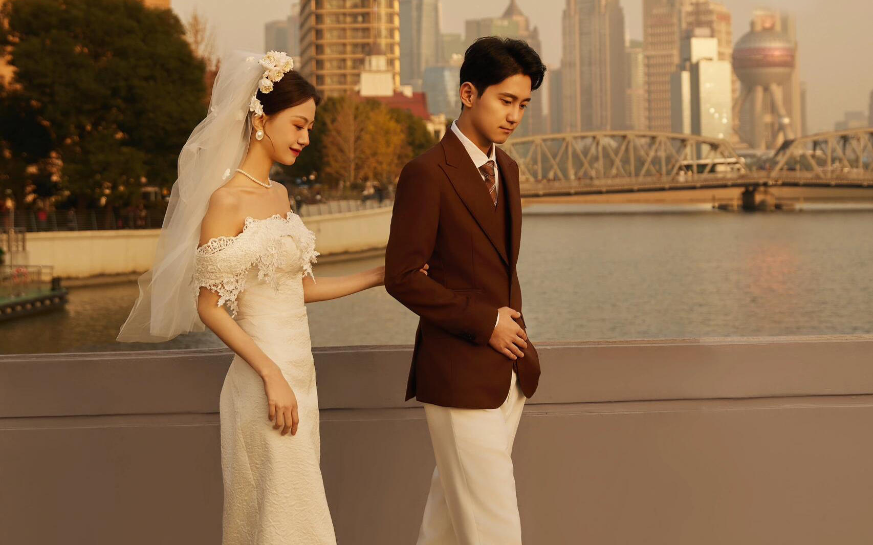 珠江复古街拍婚纱照自带高级感！
