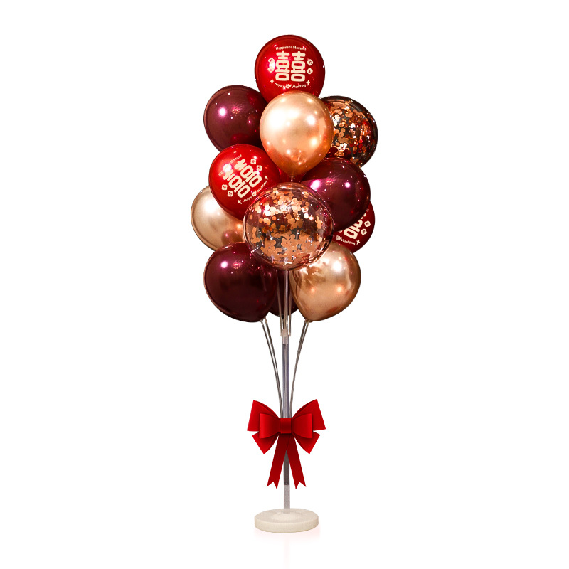結(jié)婚氣球地飄 布置套裝訂婚客廳婚房場景立柱氣球套裝