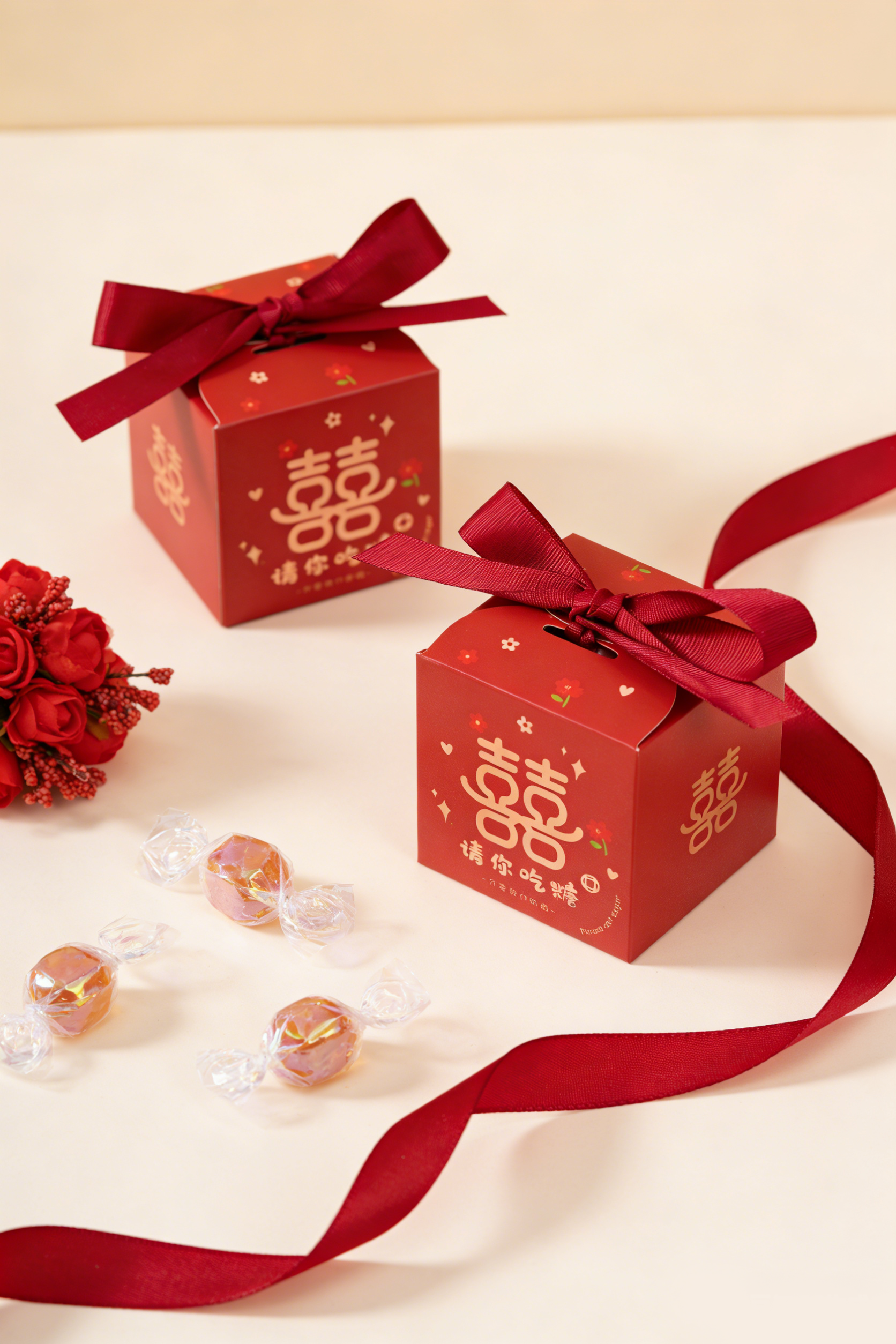 包好发货 成品喜糖套餐中式创意 喜糖+喜糖盒【成品喜糖不支持退换】