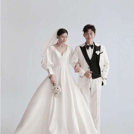 高级缎面《珠光系列》韩式婚纱照