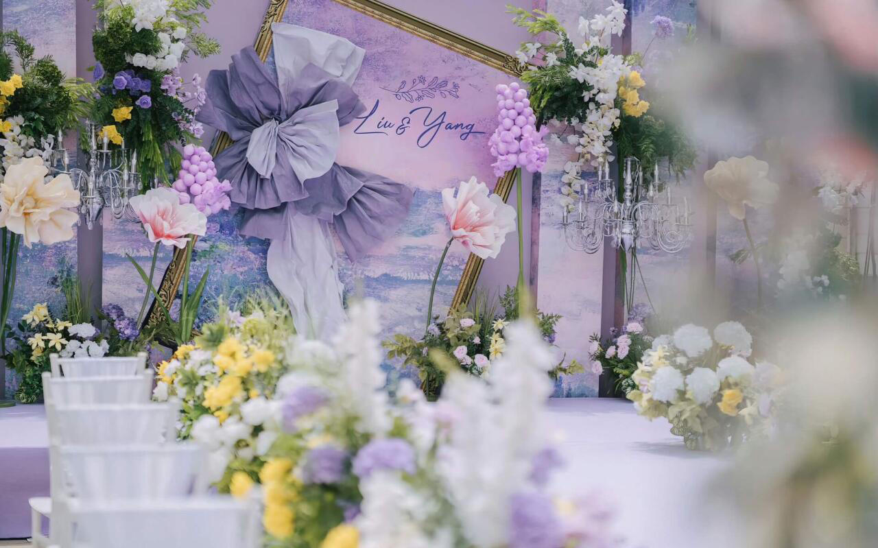 MEMO美慕|莫奈花園紫色優(yōu)雅戶外婚禮