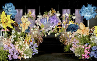 蒂芬婚礼·法式紫色油画婚礼