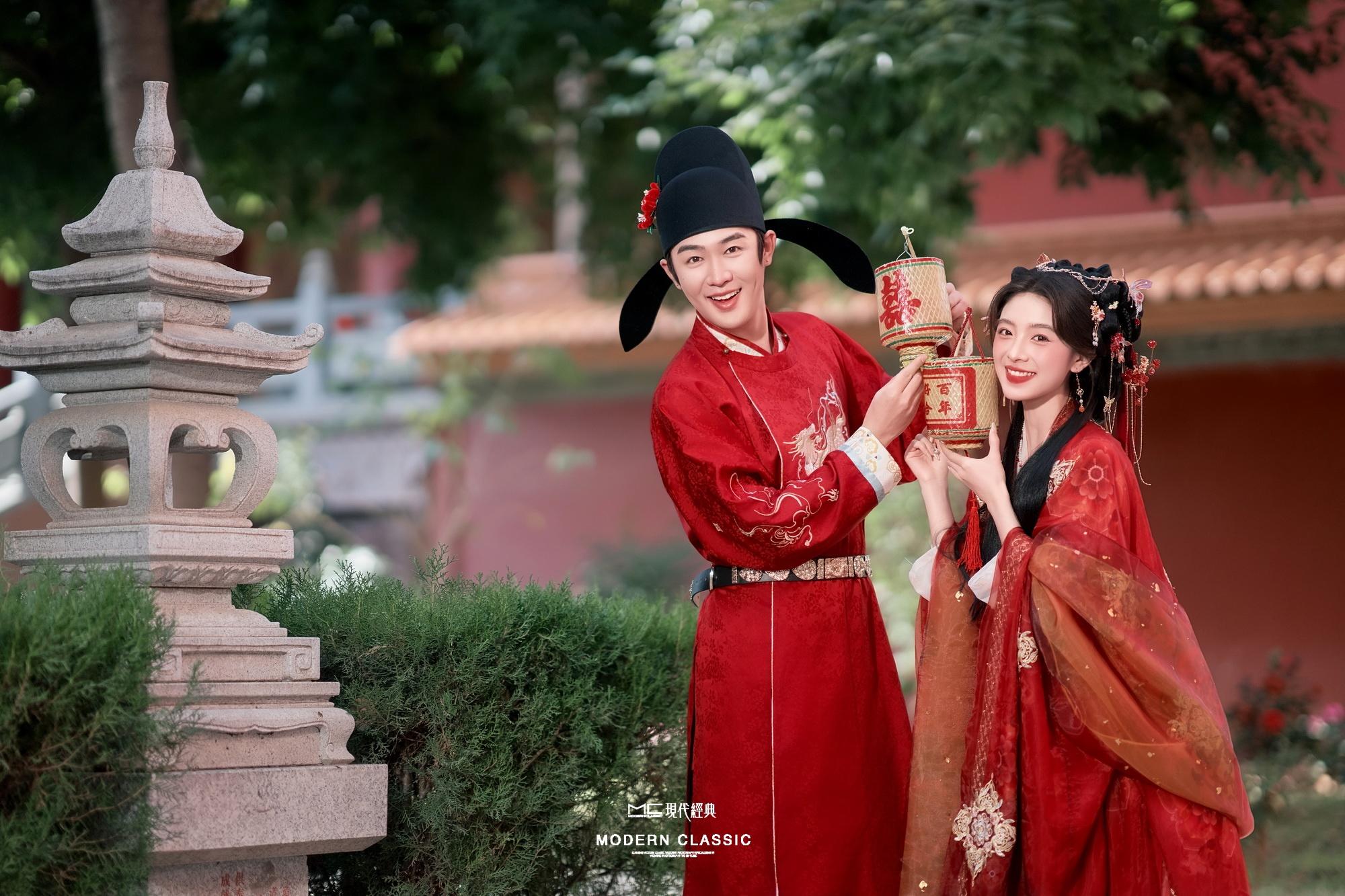 甜寵古偶劇！拍到了甜度爆表的漢服婚紗照