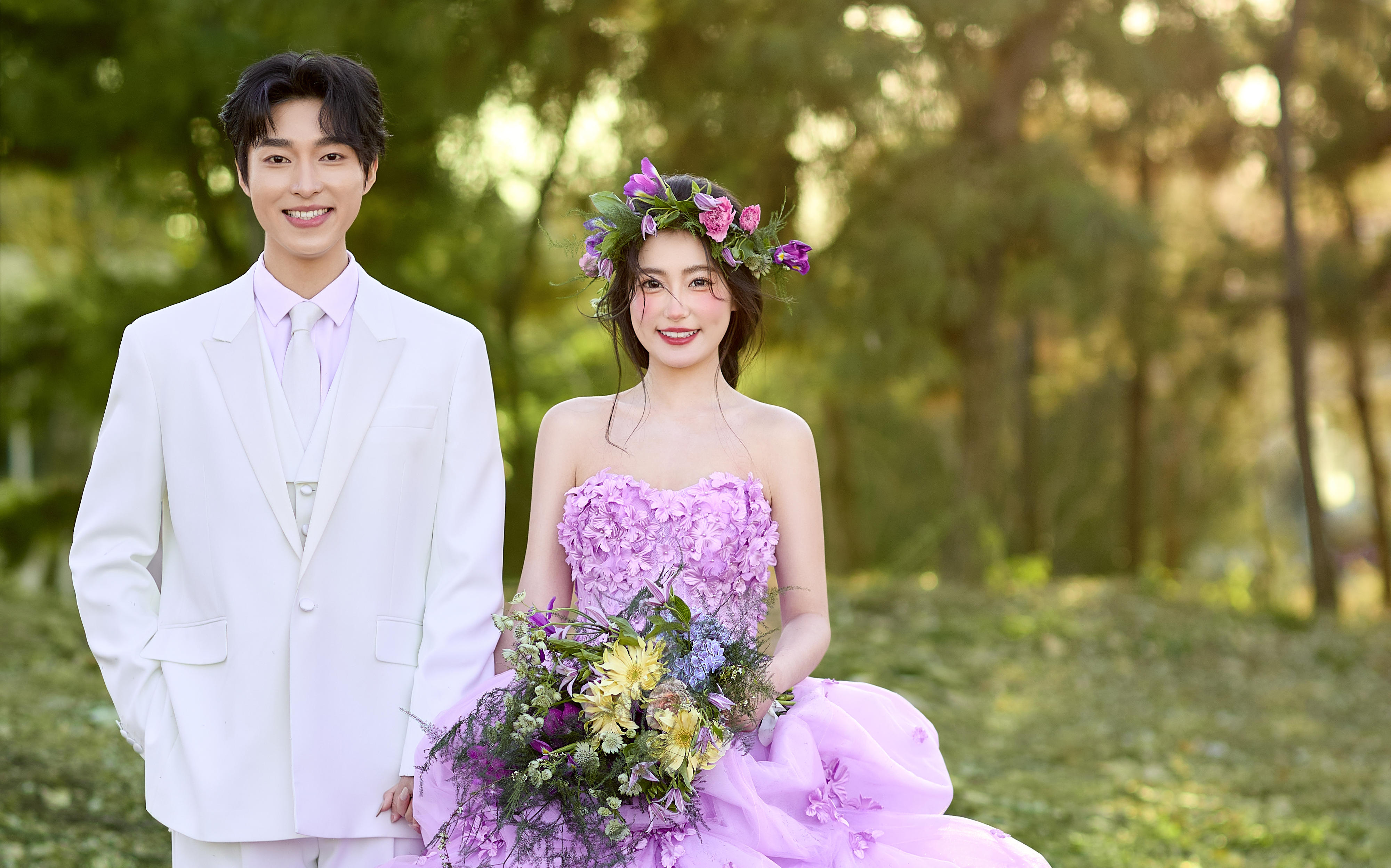 超美的花神婚纱照