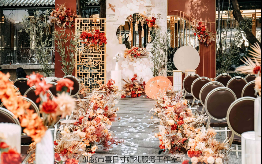 经典中式红色金色风格主题婚礼