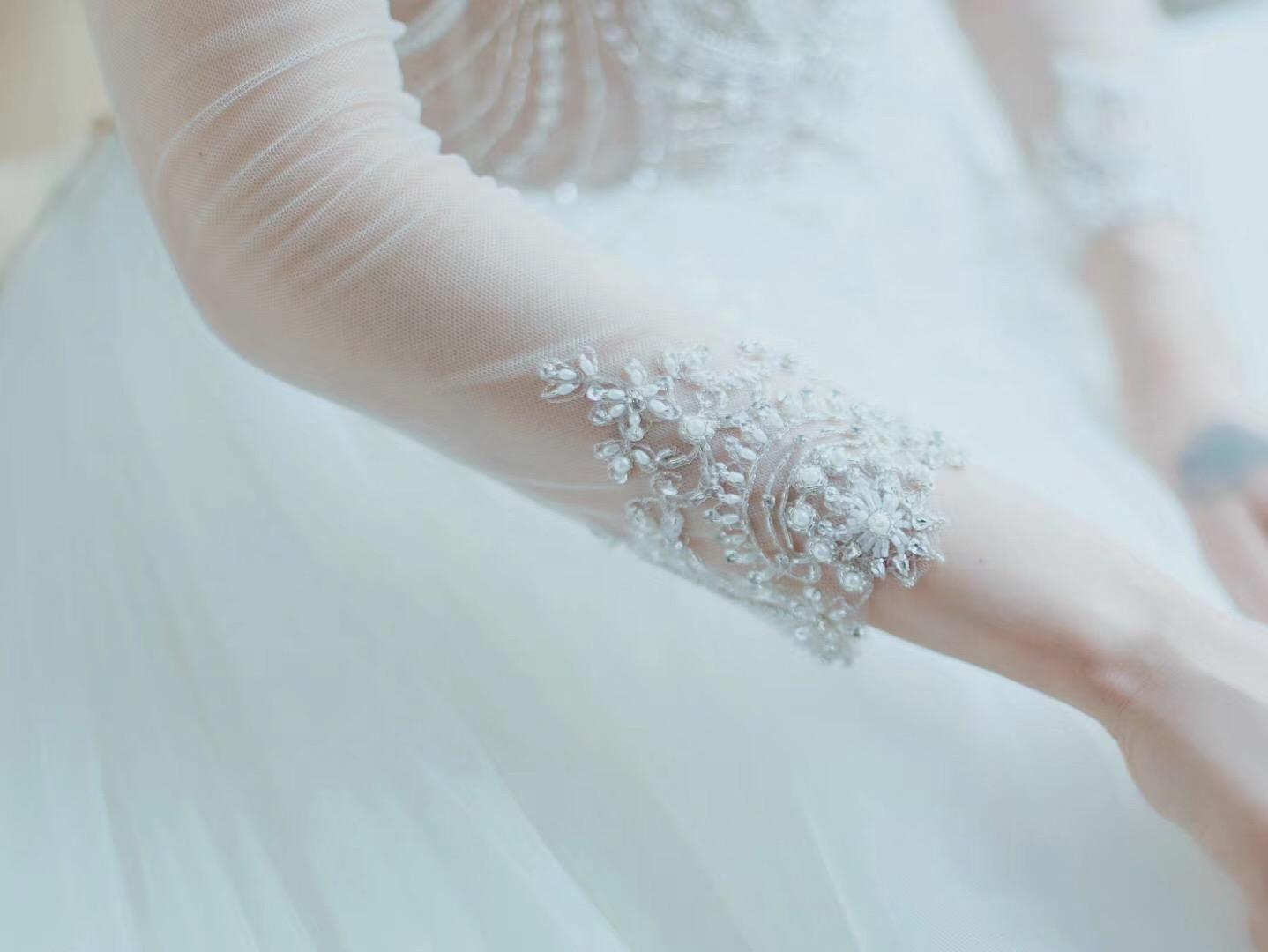 清新小众设计师款夏季婚纱礼服