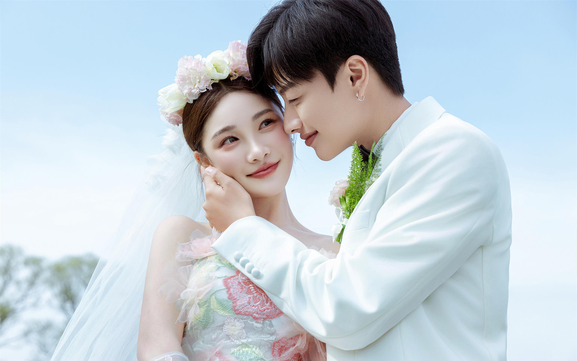 草坪清新風(fēng)婚紗照