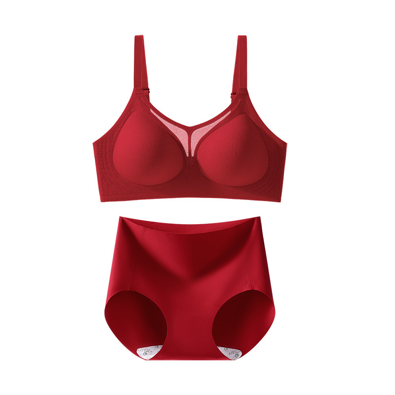 【買2套149】結(jié)婚新娘紅色內(nèi)衣文胸套裝禮盒