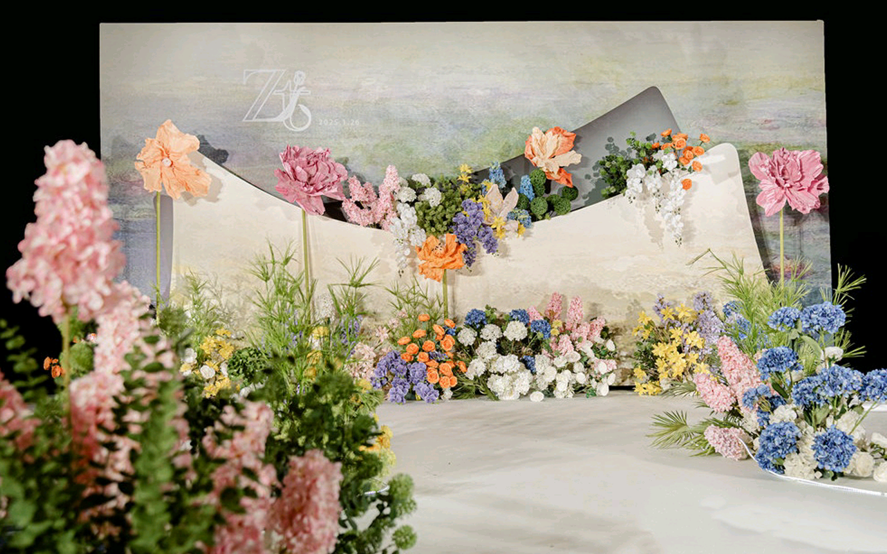 小預(yù)算打造氛圍感油畫婚禮 