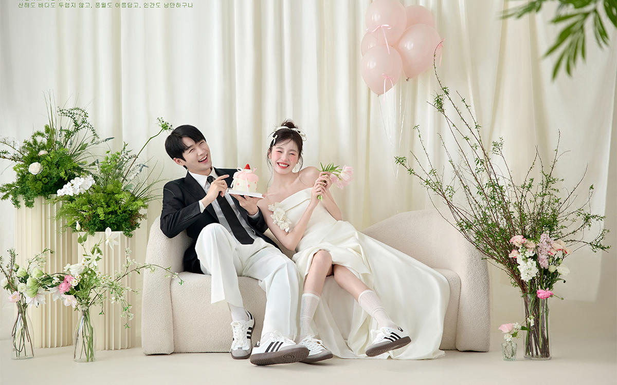美到犯规超有feel的韩式小清新婚纱照