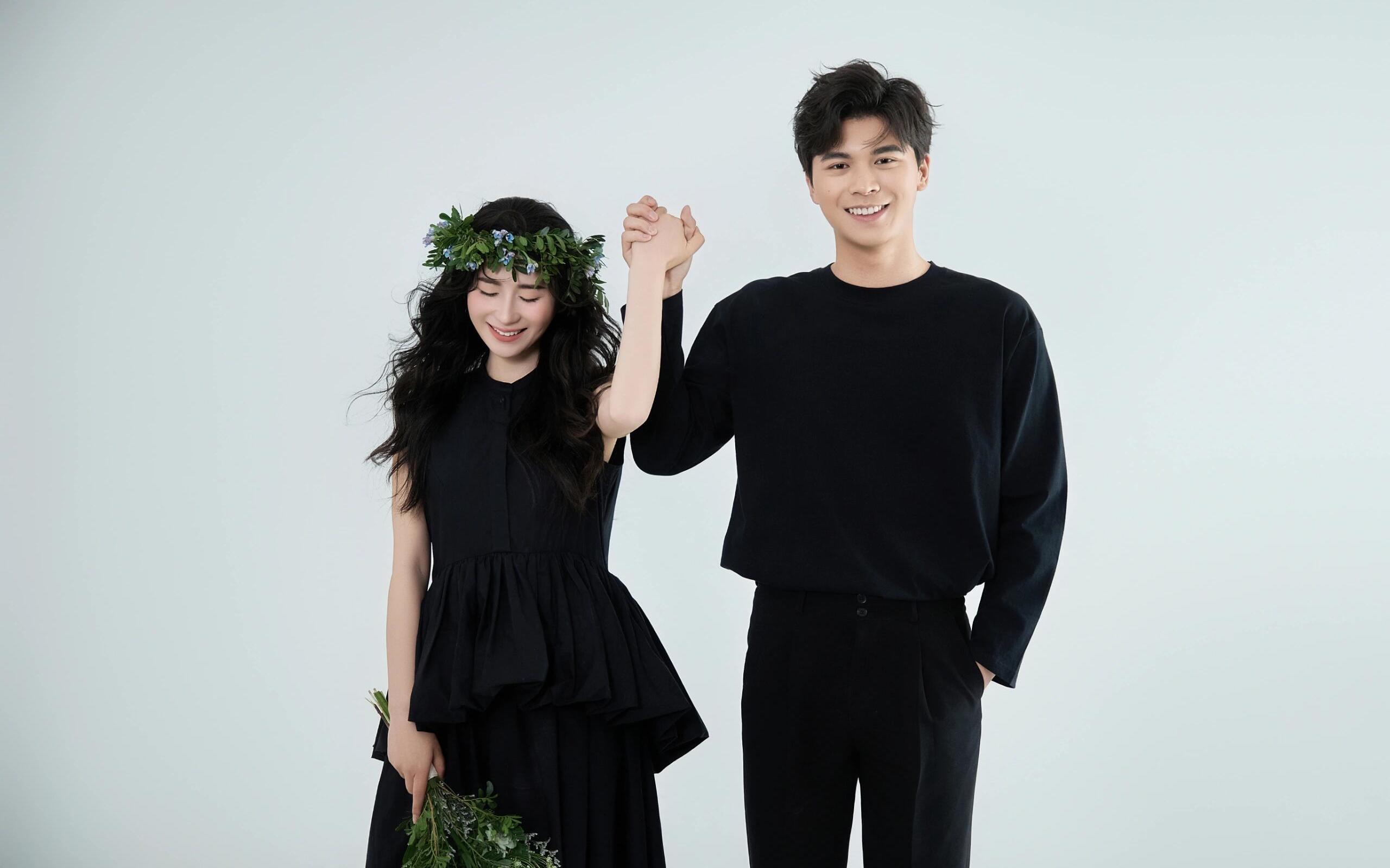小众高级的INS韩式极简婚纱照
