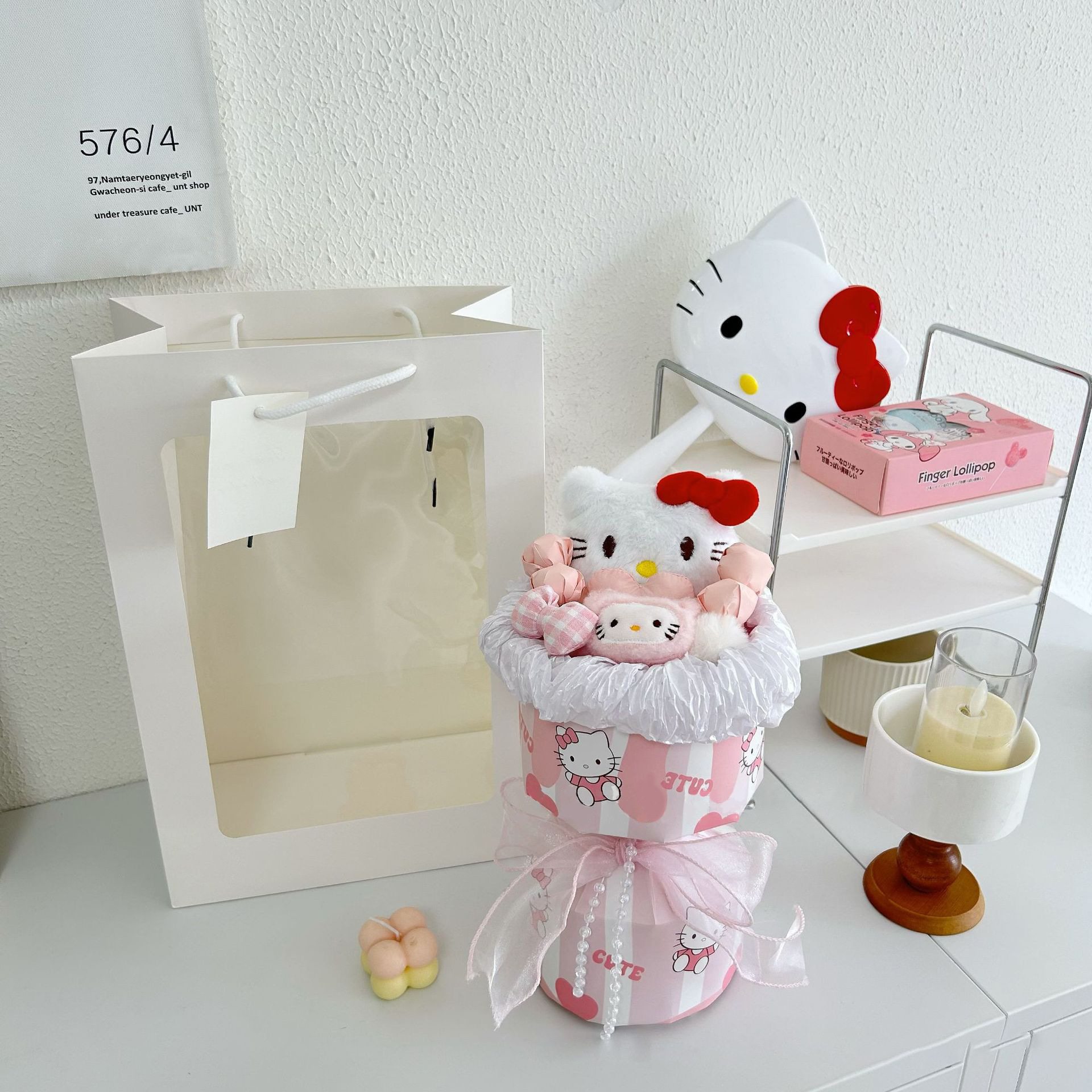 創(chuàng)意毛絨公仔花束領(lǐng)證訂婚（送燈帶+禮袋）