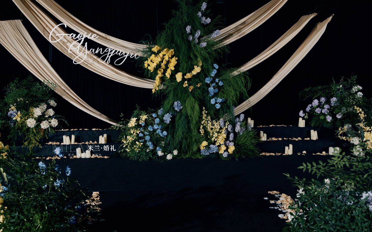 低层高森系/韩式婚礼/香槟色婚礼