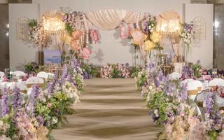 法式花园香槟紫色系婚礼