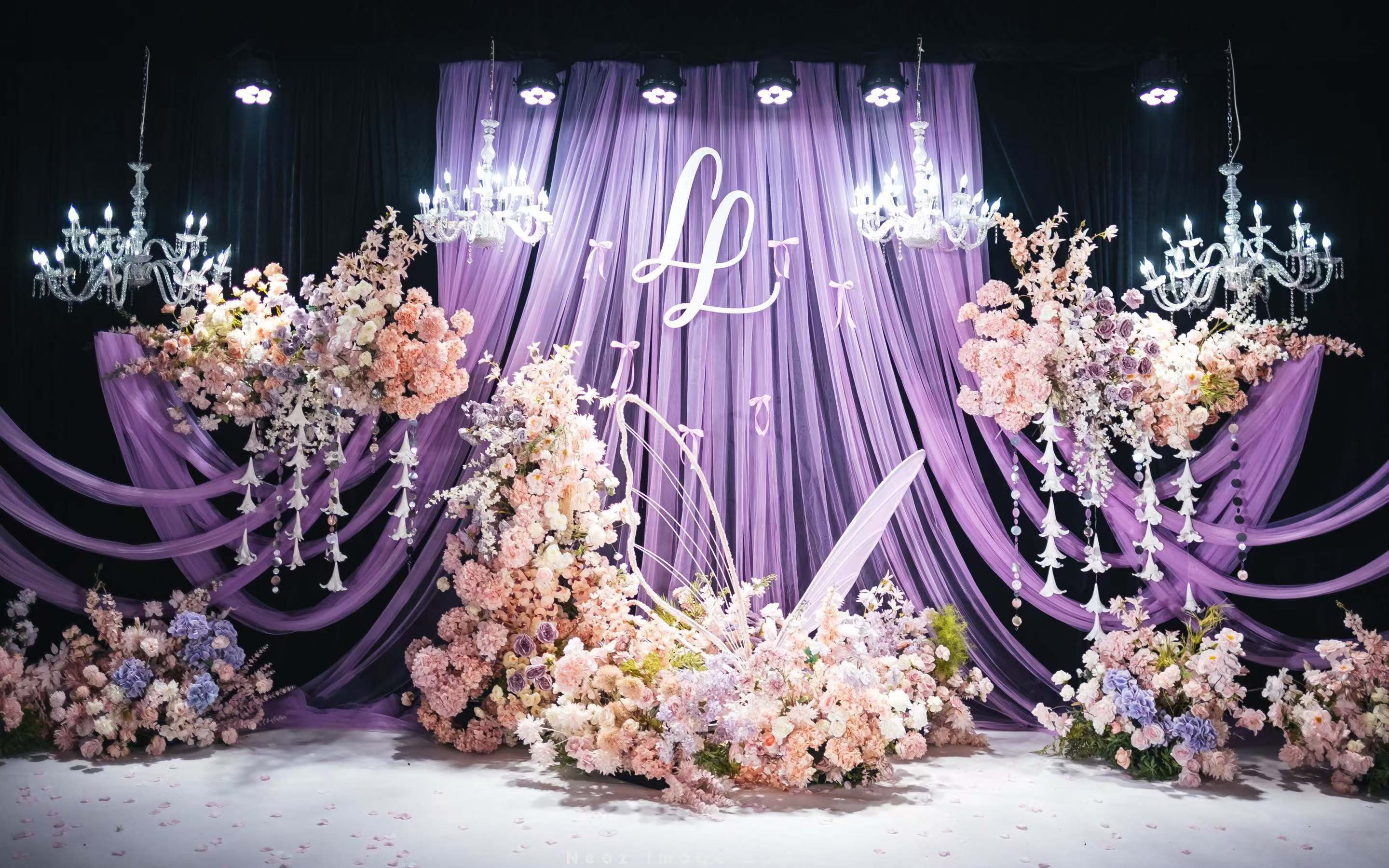 【钟爱一生婚礼】韩式紫色纱幔婚礼