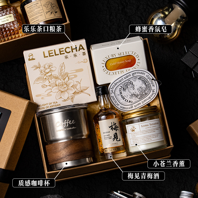 牛皮纸材质实用回礼复古高档礼盒伴郎伴手礼