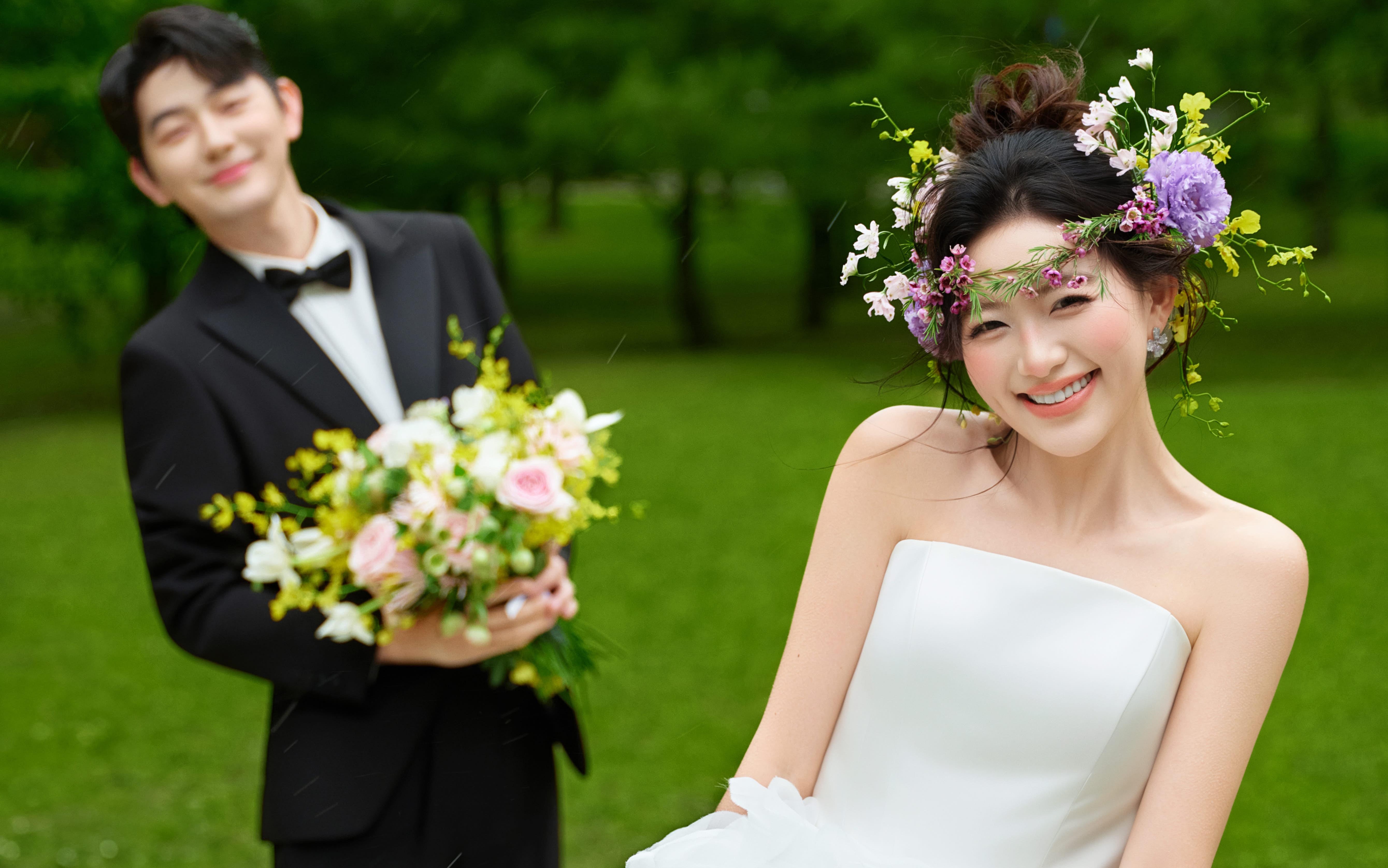 直击韩式森系，“婚礼现场，”好韩好喜欢💗