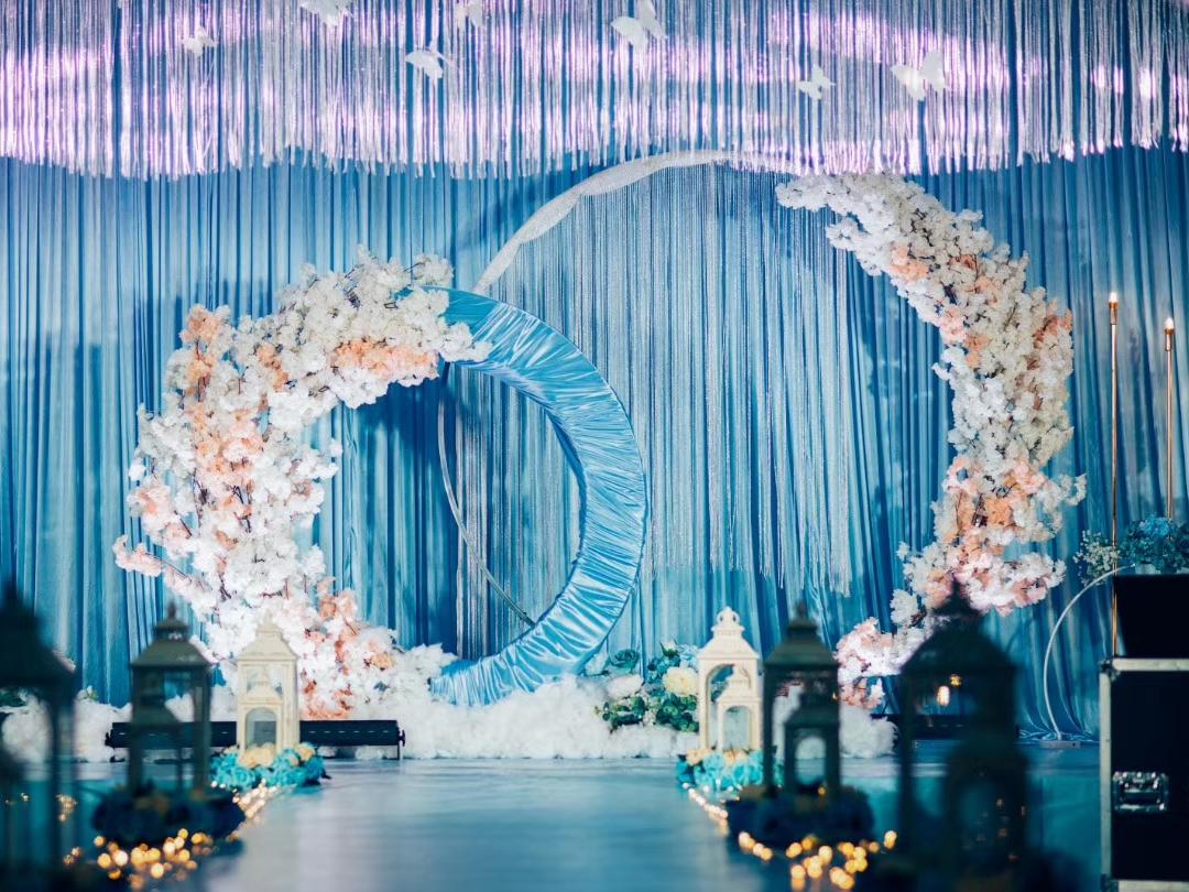 台州爱上爱婚礼会馆静谧蓝万元婚礼布置