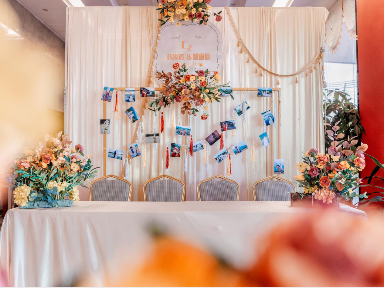 禧度婚礼/橙色婚礼纯布置