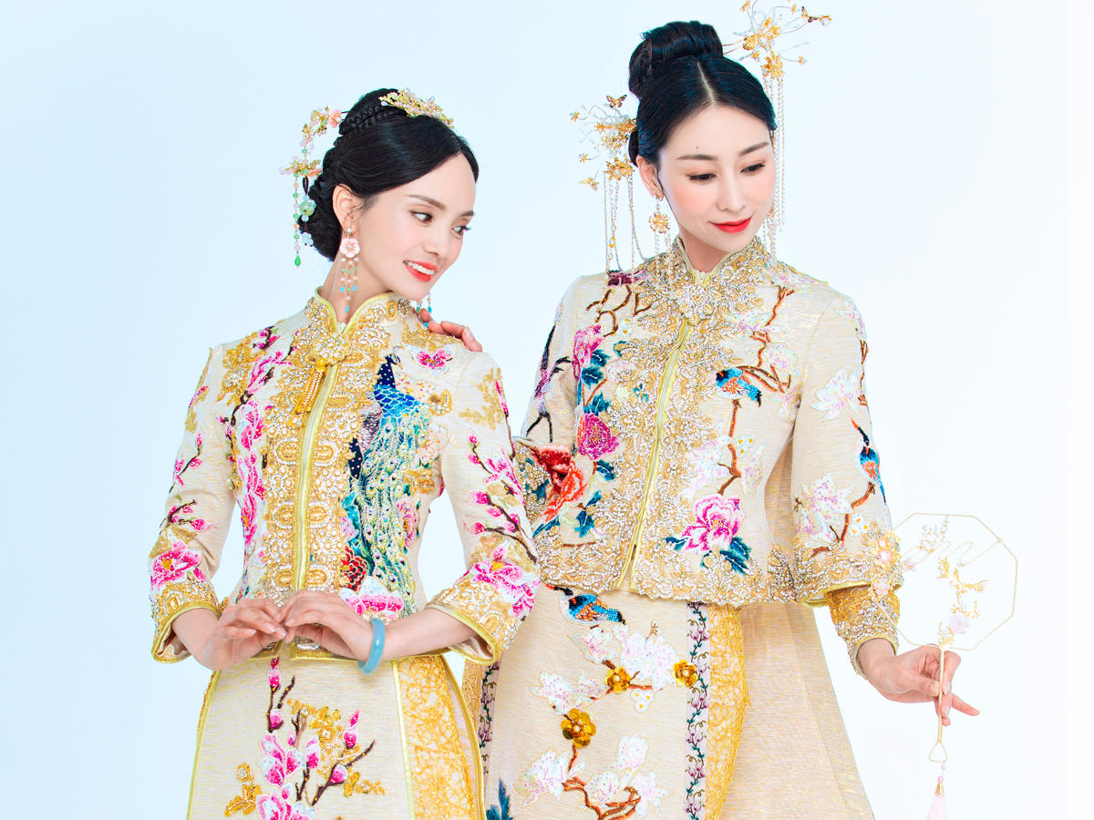 2019工笔牡丹孔雀马来褂