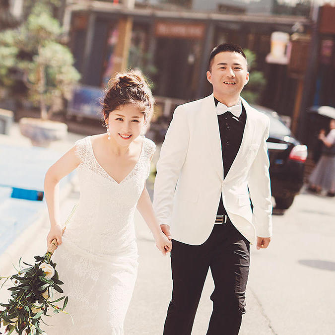 白蜗牛 纪实情绪文艺婚纱照