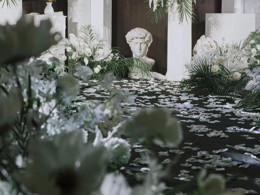 沭阳大酒店二楼白绿色满分设计婚礼