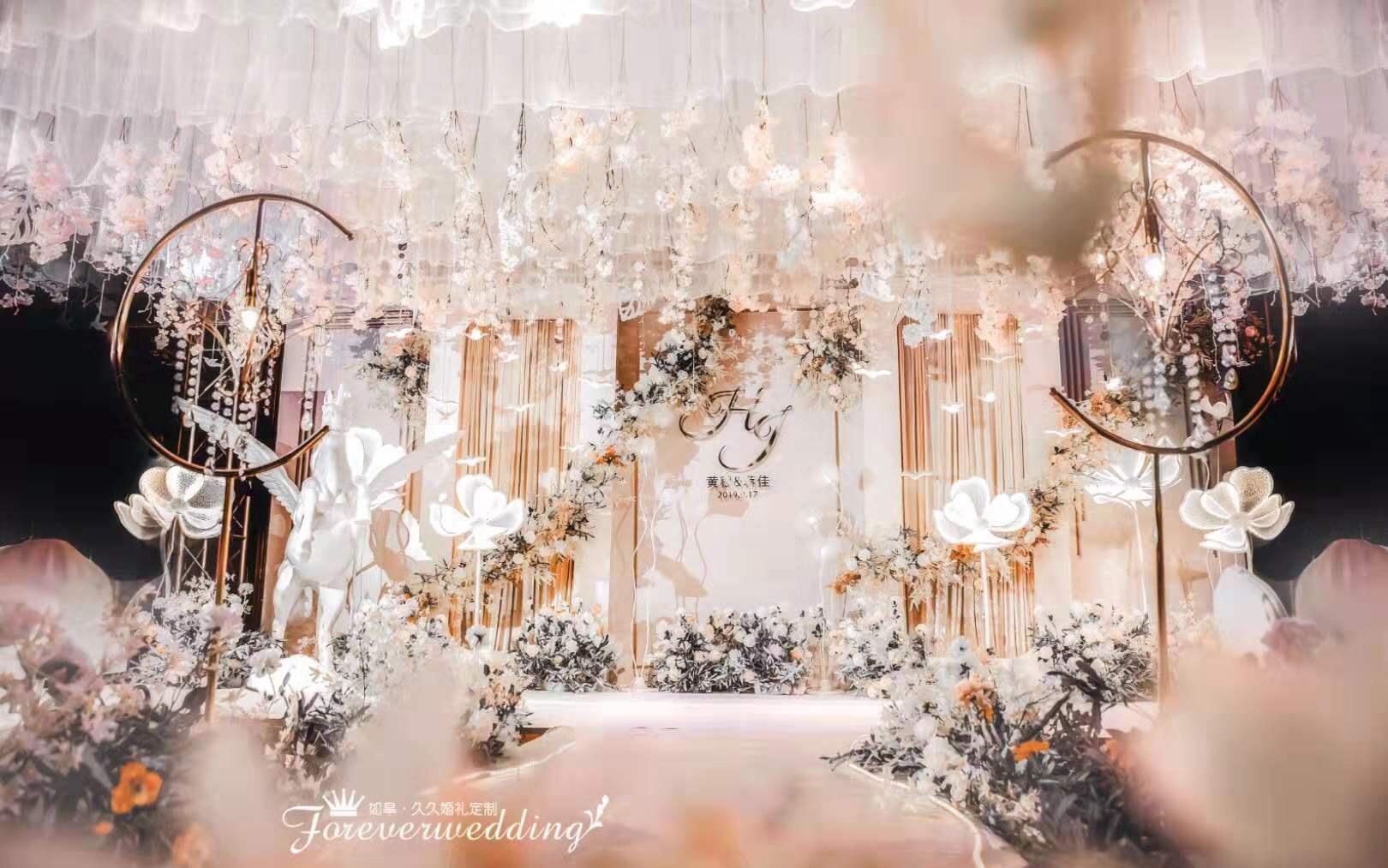 南通如皋婚庆 久久婚礼定制 香槟色唯美浪漫婚礼